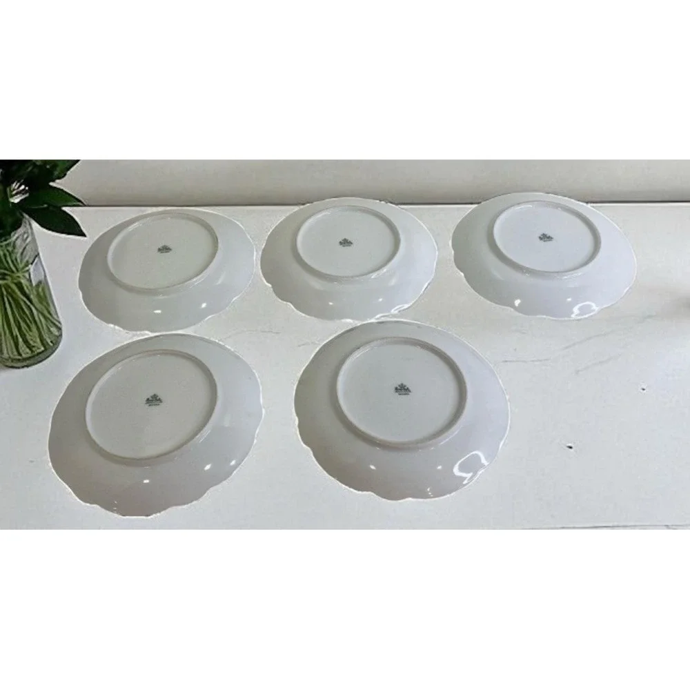 Set Of 5 Rosenthal RC Orchard VTG Plates Hand Painted Art Deco Nouveau 7